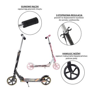 SCOOTER NILS EXTREME HA205 PU 205MM ΡΟΖ 