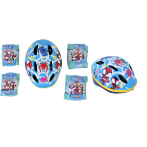 Σετ κράνος και προστατευτικά Spidey 52-56cm