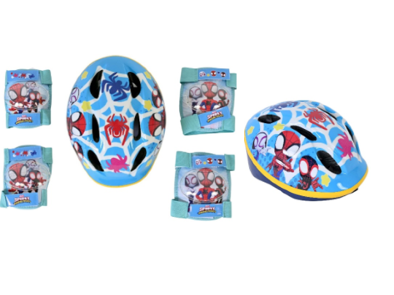 Σετ κράνος και προστατευτικά Spidey 52-56cm