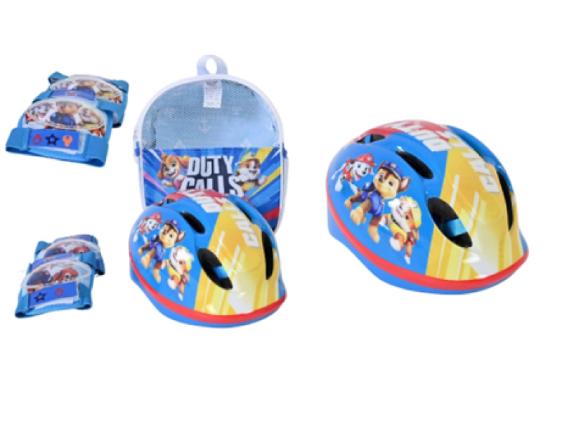 Σετ κράνος και προστατευτικά Paw Patrol 52-56cm